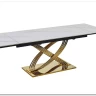 Стол обеденный Signal HERMES II 160 (эффект белого мрамора/золотой)} заказать в Курске по цене 129 737 руб. с доставкой в Курск