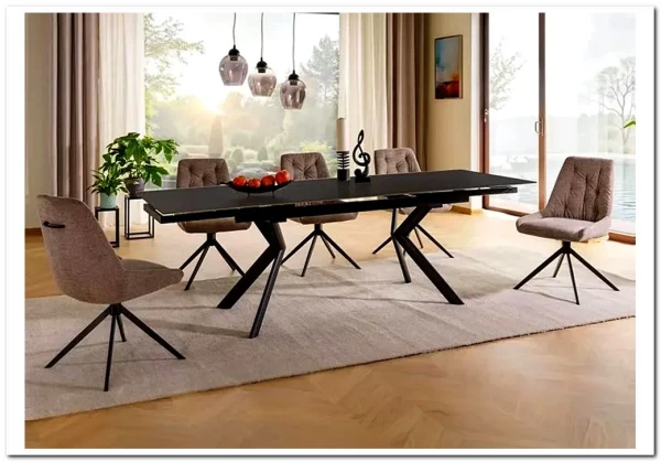 Стол обеденный Signal NORTON 160 (черный/черный)} заказать в Курске по цене 86 973 руб. с доставкой в Курск