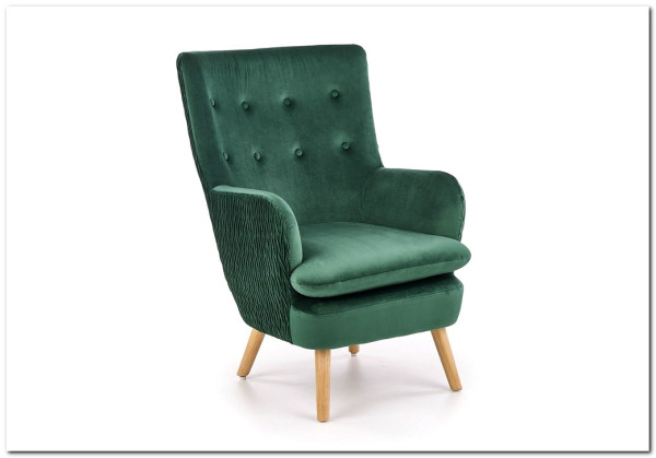 Кресло Halmar RAVEL (темно-зеленый/натуральный)} заказать в Курске по цене 31 566 руб. с доставкой в Курск
