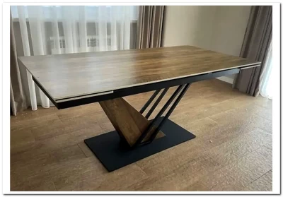 Стол обеденный Signal GENESIS Legno 160 (эффект дерева/дуб/черный)