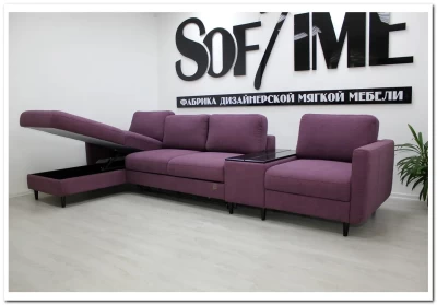 Модульный диван Томас Other Life с узкими локотниками и баром