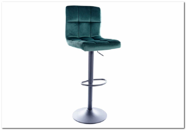 Барный стул Signal C105 VELVET зеленый/черный} заказать в Курске по цене 9 606 руб. с доставкой в Курск