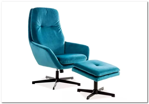 Комплект Signal FORD VELVET BLUVEL 85 кресло+подставка для ног (бирюзовый)} заказать в Курске по цене 48 686 руб. с доставкой в Курск