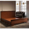 Кровать Кентаки LOZ/180+выкатные тумбы каштан BRW} заказать в Курске по цене 56 800 руб. с доставкой в Курск