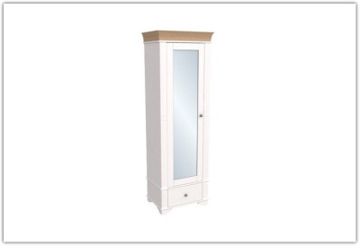 Шкаф 1-дверный с зеркалом  Бейли (массив)