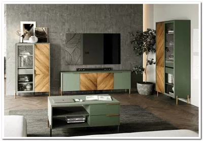 Стол журнальный Siena LAW2S дымчатый зеленый/дуб вотан BRW